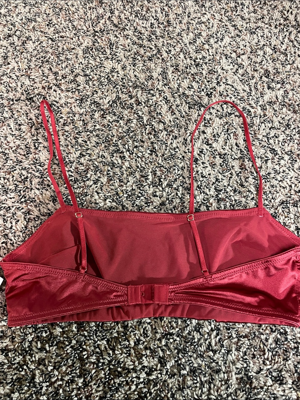 Auden Satin Unlined Scoop Neck Bralette Rich Red Various Sizes | NWT - Picture 7 of 10